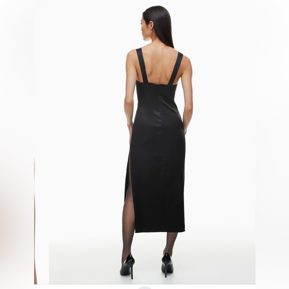 Aritzia - Ten by Babaton Espionage Satin Dress - NAVY BLUE 00 - Picture 6 of 6